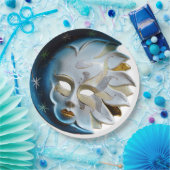 天月とマスク ペーパープレート (パーティー)