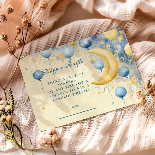 天月と星のおむつラッフル エンクロージャーカード