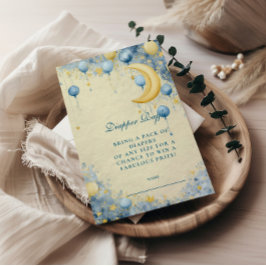 天月と星のおむつラッフル エンクロージャーカード