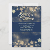 天月と星のタイポグラフィsweet sixteen 招待状 (裏面)