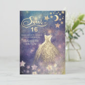 天月と星の書道sweet sixteen 招待状 (スタンド正面)