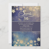 天月と星の書道sweet sixteen 招待状 (裏面)