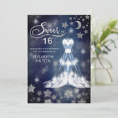 天月と星の書道sweet sixteen 招待状 (スタンド正面)