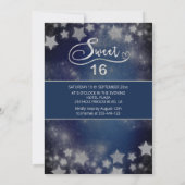 天月と星の書道sweet sixteen 招待状 (裏面)