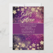 天月と星の書道sweet sixteen 招待状 (裏面)