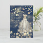 天月と星の書道sweet sixteen 招待状 (スタンド正面)
