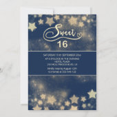 天月と星の書道sweet sixteen 招待状 (裏面)