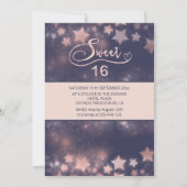 天月と星の書道sweet sixteen 招待状 (裏面)