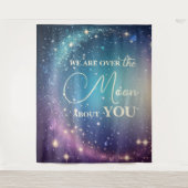 天月と星の赤ちゃんシャワー タペストリー (正面)