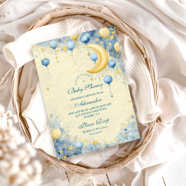 天月と星の赤ちゃんシャワー 招待状