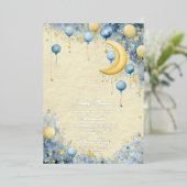 天月と星の赤ちゃんシャワー 箔招待状 (立ち正面)