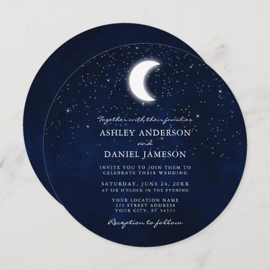 天月と星丸結婚の 招待状 (正面/裏面)