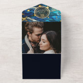 天月と星結婚の オールインワン招待状 (外側)