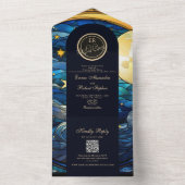 天月と星結婚の オールインワン招待状 (内側)