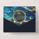 天月と星結婚の オールインワン招待状 (裏面)