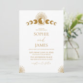 天月のサイクルのエレガミニマルントウェディング 招待状 (スタンド正面)