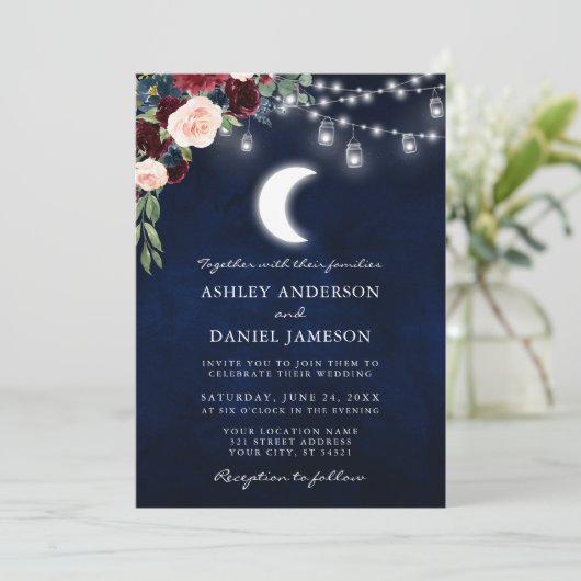 天月のフローラのJARライト写真結婚の 招待状 (スタンド正面)