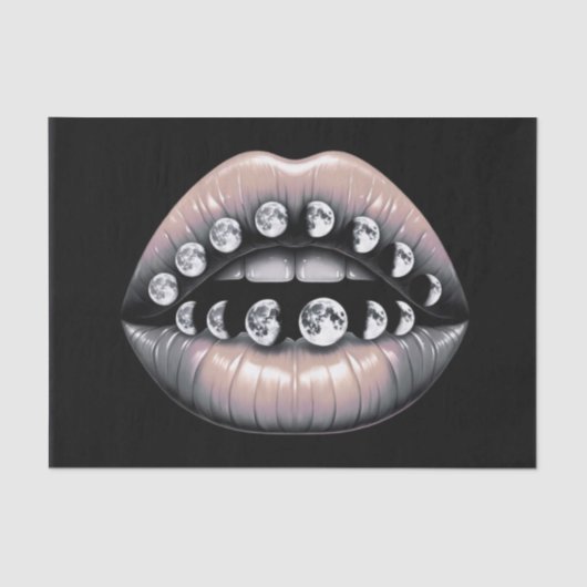 天月の位相の唇のデコページ 薄葉紙 (正面)