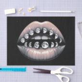 天月の位相の唇のデコページ 薄葉紙 (クラフト)