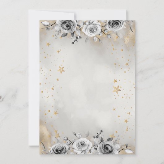 天月の女の子の花スターズキンセアニェラ 招待状 (裏面)