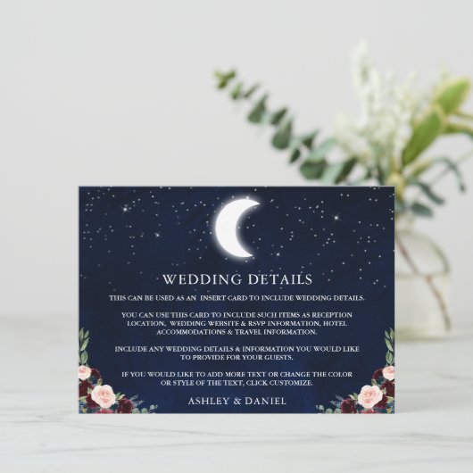 天月の星のフローラ結婚詳細 エンクロージャーカード (スタンド正面)