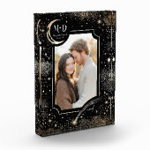 天月の星の星空の夜結婚の写真 フォトブロック (左)