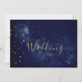 天月の星エレガント写真結婚の セーブザデート (裏面)