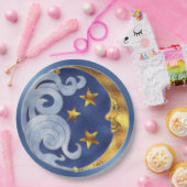 天月の星ステンドグラス紙プレート ペーパープレート (パーティー)