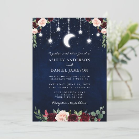 天月の星ストリングラ結婚イトのフローラ 招待状 (スタンド正面)