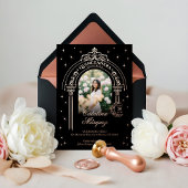 天月の星ティアラアーチ写真キンセアニラ 箔招待状