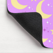 天月の星パターン紫の背景 マウスパッド (コーナー)