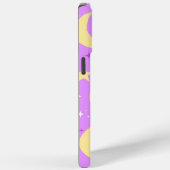 天月の星パターン紫の背景 Case-Mate iPhoneケース (裏面 / 右)