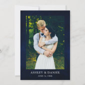 天月の星ブルゴーニュフローラ写真結婚ズ 招待状 (裏面)