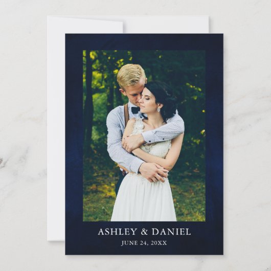 天月の星ブルゴーニュフローラ写真結婚ズ 招待状 (裏面)