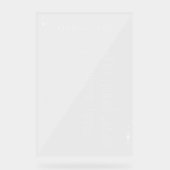 天月の星ボホモノグラム座席図 アクリルサイン (正面)