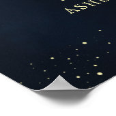 天月の星ミッドナイトブルーカード&ギフト ポスター (角)