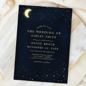 天月の星ミッドナイトブルー結婚ズ 招待状