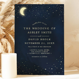 天月の星ミッドナイトブルー結婚ズ 招待状