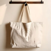 天月の星モノグラムボホブリデスメイド名 ラージトートバッグ