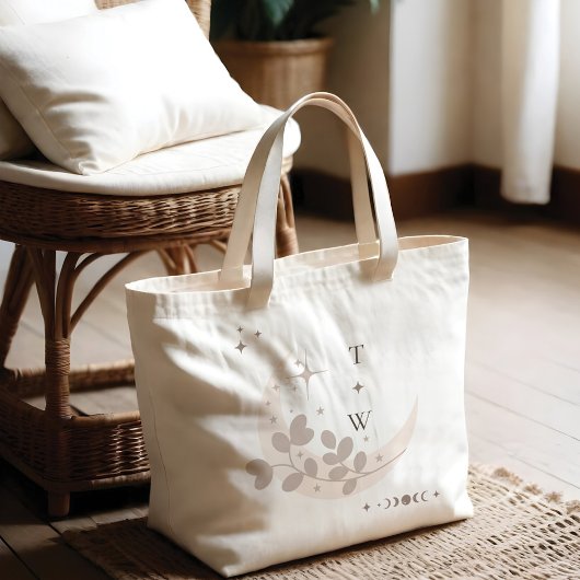 天月の星モノグラムボホブリデスメイド ラージトートバッグ