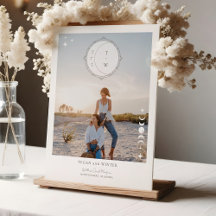 天月の星モノグラム歓迎結婚のサイン