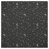天月の星星座は黒 ファブリック (見本)