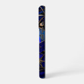 天月の星空の夜ステンドグラス iPhoneケース (左側面)