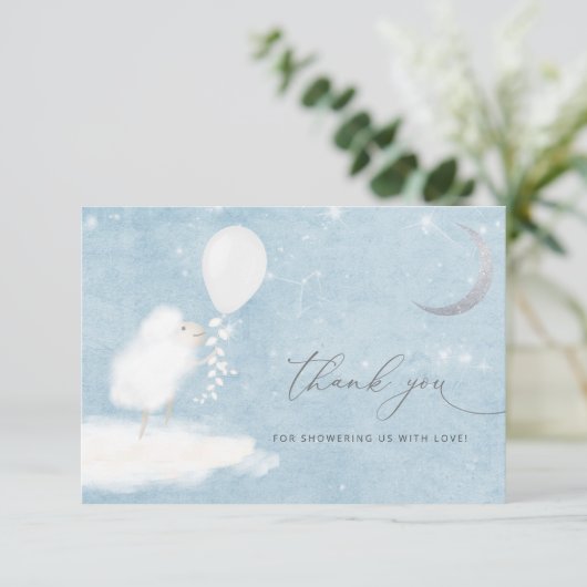 天月の星&ラムベビーシャワーありがとう サンキューカード (スタンド正面)