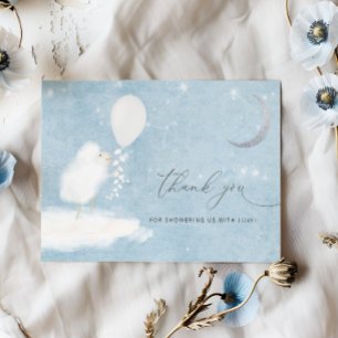 天月の星&ラムベビーシャワーありがとう サンキューカード