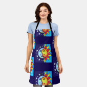 天月の90年代のパタアートーン エプロン (着用した状態)