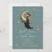 天月ガールスターズミントグリーンブライダルシャワー 招待状 (正面)