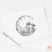 天月キノコ愛好家 ラウンドシール (封筒)