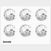 天月キノコ愛好家 ラウンドシール (シート)