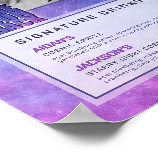 天月シグネチャードリンクウェディングシャワー ポスター (角)